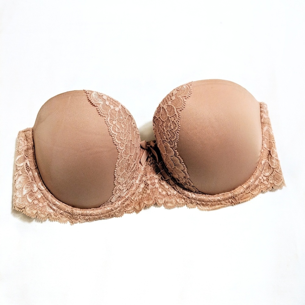 Dream Angels 32D Nude Strapless Demi Bra